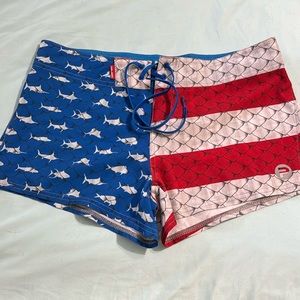 Pelagic American flag shorts